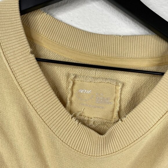 Aerie Butter Yellow Total Optimist Oversized Crew Neck Sweatshirt - Size XL - Picture 3 of 8